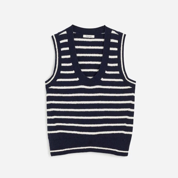 NWT Madewell Bouclé-Knit Sweater Tank
Vintage Ivory Juniper Berry Size M - Picture 5 of 11